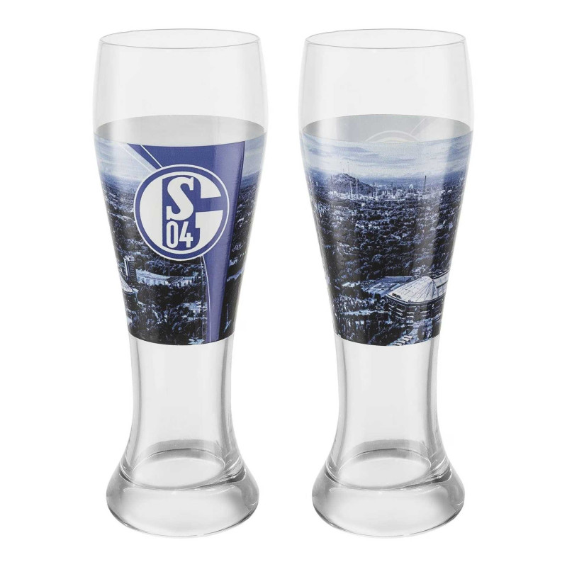 FC Schalke 04 Weizenglas 2er Set | Glas | Bierglas | Weißbierglas S04