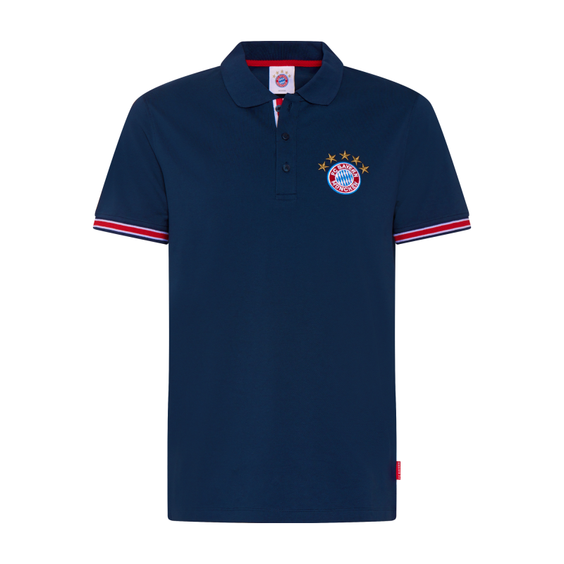 FC Bayern München Poloshirt - 5 Sterne - navy | Größe S | Polo Shirt | FCB