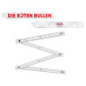 RB Leipzig Zollstock - Die Roten Bullen / Logo - weiß Gliedermaßstab RBL Schmiege