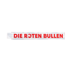 RB Leipzig Zollstock - Die Roten Bullen / Logo - weiß Gliedermaßstab RBL Schmiege