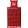 1. FC Nürnberg Wendebettwäsche - Die Legende lebt - rot/schwarz Bettwäsche 2-teilig 135 x 200 cm FCN