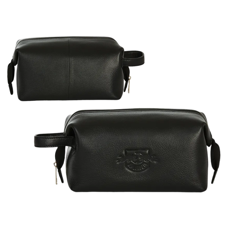 RB Leipzig Leder Kulturbeutel schwarz Waschtasche mit Geschenkbox RBL