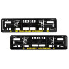 Borussia Dortmund 2er Set Kennzeichenhalter 1 x "Wir folgen Dir" + 1 x "Classic Logo" BVB 09