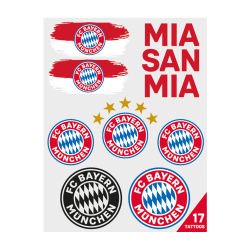 FC Bayern München Fan-Tattoos 2er Set Gesichtsaufkleber temporäre Tattoos FCB