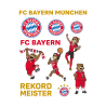 FC Bayern München 2er Set Aufkleberbogen - Maskottchen -  Aufkleber Set mit 22 Stickern FCB