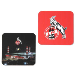 1. FC Köln LED Untersetzer 2er Set | Getränkeuntersetzer mit Leuchteffekt