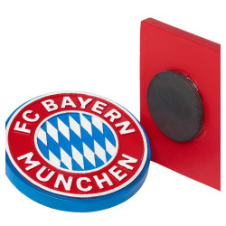 FC Bayern München Magnet 2er Set - Mia San Mia & Logo - Kühlschrankmagnet FCB