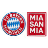FC Bayern München Magnet 2er Set - Mia San Mia & Logo - Kühlschrankmagnet FCB