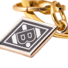 Borussia Mönchengladbach Schlüsselanhänger - 3D DFB-Pokal mit Logo Charm - golden Anhänger BMG