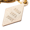 Borussia Mönchengladbach Schlüsselanhänger - 3D DFB-Pokal mit Logo Charm - golden Anhänger BMG