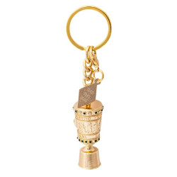 Borussia Mönchengladbach Schlüsselanhänger - 3D DFB-Pokal mit Logo Charm - golden Anhänger BMG
