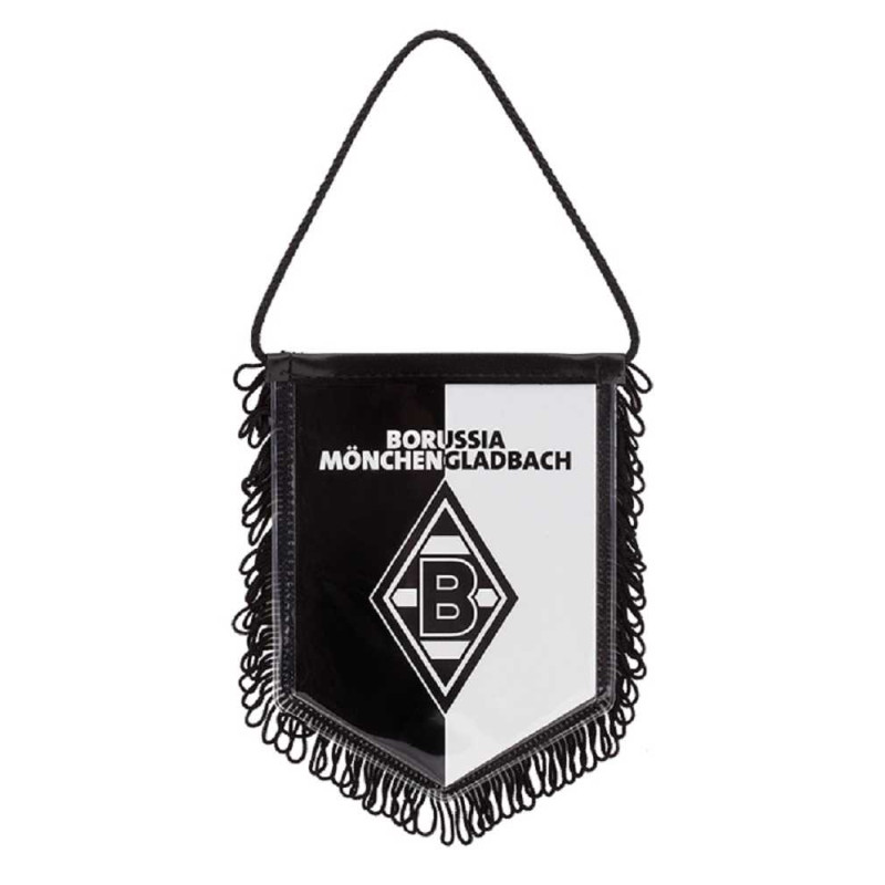 Borussia Mönchengladbach Autobanner schwarz-weiß Wimpel 12 x 14 cm Banner BMG