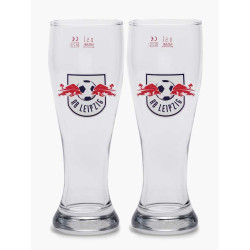 RB Leipzig Weißbierglas 2er Set - Logo - Glas Bierglas Weizenbierglas RBL