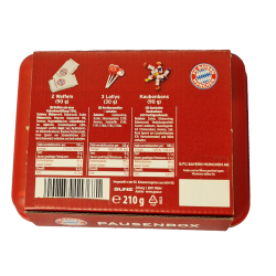 FC Bayern München Brotdose gefüllt mit Süßigkeiten Lunchbox FCB