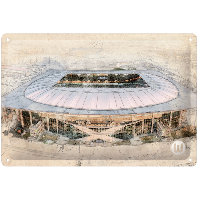 VfL Wolfsburg Blechschild - Arena - Schild Stadion 20 x 30 cm