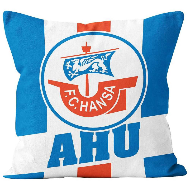 F.C. Hansa Rostock Kissen - AHU - blau/weiß/rot Dekokissen 38 x 38 cm FCH