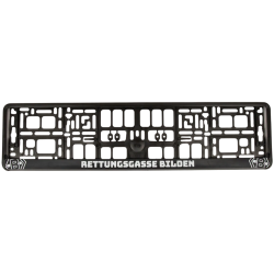 Borussia Mönchengladbach Kennzeichenrahmen 2er Set - 1 x "Rettungsgasse" + 1 x "Classic Logo" - Kennzeichenhalter BMG
