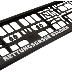 Borussia Mönchengladbach Kennzeichenrahmen 2er Set - 1 x "Rettungsgasse" + 1 x "Classic Logo" - Kennzeichenhalter BMG