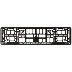 Borussia Mönchengladbach Kennzeichenrahmen 2er Set - 1 x "Rettungsgasse" + 1 x "Classic Logo" - Kennzeichenhalter BMG
