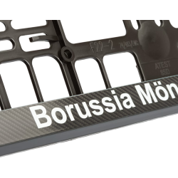 Borussia Mönchengladbach Kennzeichenrahmen 2er Set - 1 x "Rettungsgasse" + 1 x "Classic Logo" - Kennzeichenhalter BMG