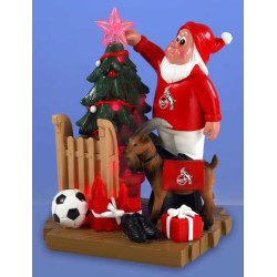 1. FC Köln Gartenzwerg mit Weihnachtsbaum und Hennes Zwerg garden gnom