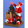 1. FC Köln Gartenzwerg mit Weihnachtsbaum und Hennes Zwerg garden gnom