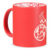 1. FC Köln Tasse - Logo Prägung - rot mit Innendekor Kaffeetasse Becher