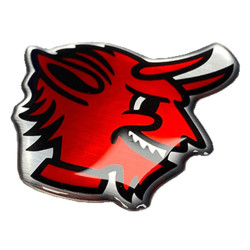 1. FC Kaiserslautern Autoaufkleber 2er Set - 3D Logo & Teufel - Sticker Aufkleber FCK