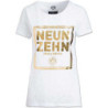 Borussia Dortmund Damen T-Shirt - Neunzehnnullneun - weiß-gold | Shirt | BVB 09 | Gr. S bis XXL