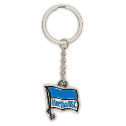 Hertha BSC Berlin Schlüsselanhänger - Fahne farbig - Metall Anhänger HBSCB