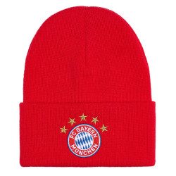 FC Bayern München Kinder Strickmütze mit Umschlag Logo Mütze FCB - verschiedene Farben zur Auswahl