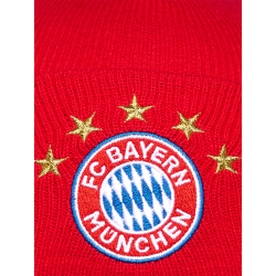FC Bayern München Kinder Strickmütze mit Umschlag Logo Mütze FCB - verschiedene Farben zur Auswahl
