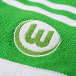 VfL Wolfsburg Schal - Blockstreifen - grün/weiß Strickschal Fanschal