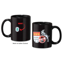 1. FC Köln Tasse Magic - Heimat - schwarz Zaubertasse Kaffeetasse