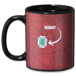 1. FC Köln Tasse Magic - Heimat - schwarz Zaubertasse Kaffeetasse