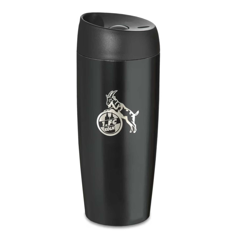 1. FC Köln Thermobecher - Logo - schwarz 450 ml Kaffeebecher Coffee to go-Becher