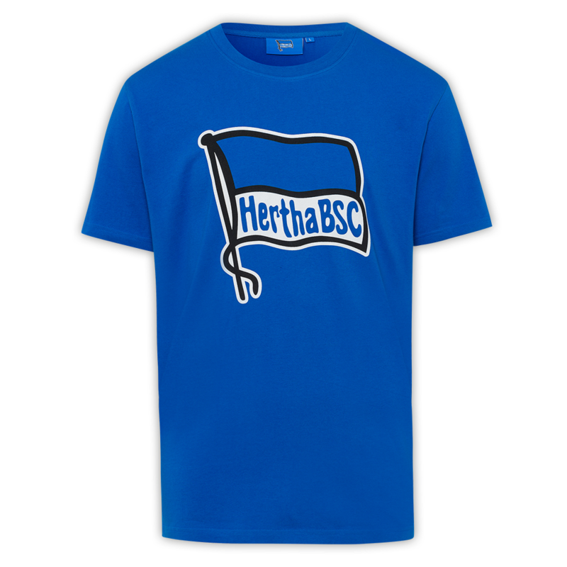Hertha BSC Berlin T-Shirt – Fahne groß - blau Shirt unisex HBSCB - Größe XS bis 4XL
