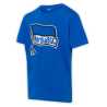 Hertha BSC Berlin Kinder T-Shirt – Fahne groß - blau Shirt unisex HBSCB - Größe 98 - 164