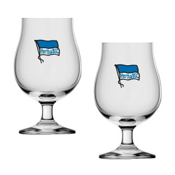 Hertha BSC Berlin Biertulpe Logo 2er-Set | Bierglas | Glas | Pilstulpe | HBSCB