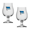 Hertha BSC Berlin Biertulpe Logo 2er-Set | Bierglas | Glas | Pilstulpe | HBSCB