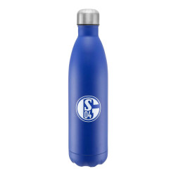 FC Schalke 04 Edelstahl Trinkflasche  - Logo - blau 750 ml | Flasche | Thermosflasche S04