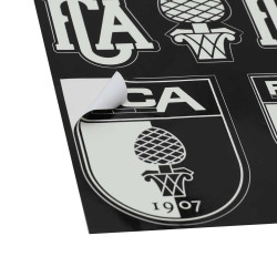 FC Augsburg Aufkleberbogen Nachtleuchtend 7-teilig Sticker Aufkleberkarte FCA