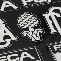 FC Augsburg Aufkleberbogen Nachtleuchtend 7-teilig Sticker Aufkleberkarte FCA