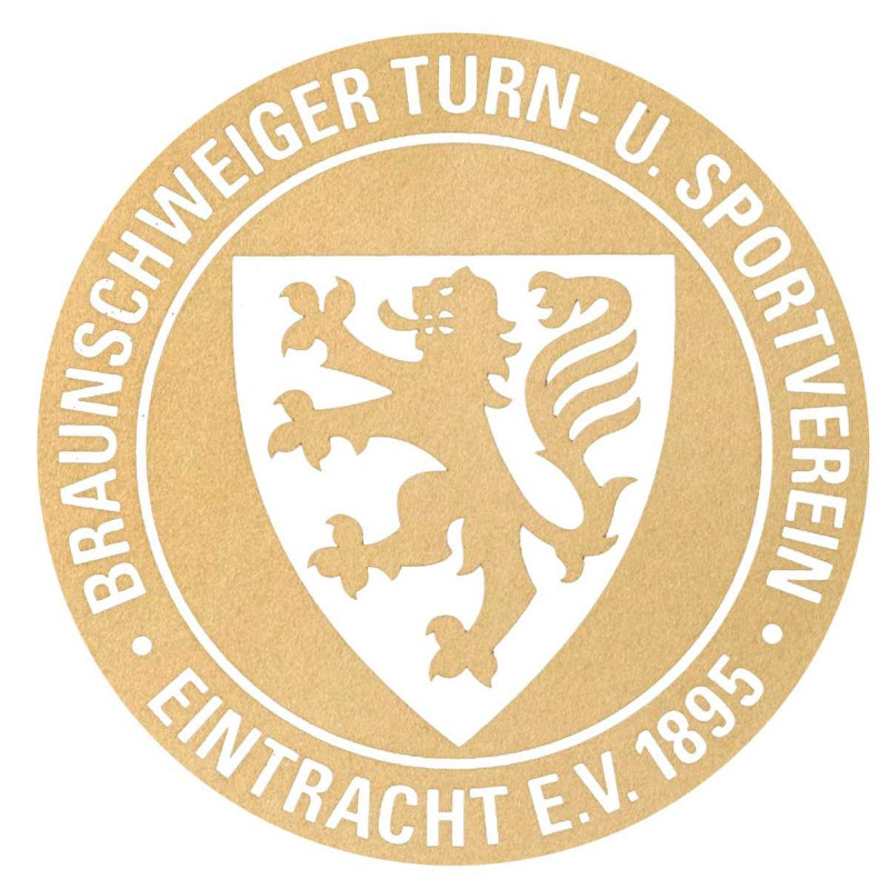 Eintracht Braunschweig Aufkleber - Traditionswappen Gold - Sticker Autoaufkleber BTSV