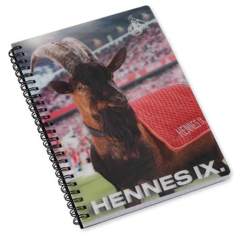 1. FC Köln Notizbuch - Hennes IX 3D - Tagebuch Notizblock