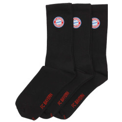 FC Bayern München Crew Socken 3er Set schwarz Gr. 35-38 | 39-42 |43-46