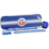 FC Hansa Rostock Schulset 6-teilig mit Lineal Anspitzer Radiergummi Metallbox und Bleistiften FCH