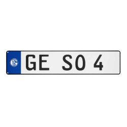 FC Schalke 04 Auto-Nummernschild mit Saugnäpfen Schild S04