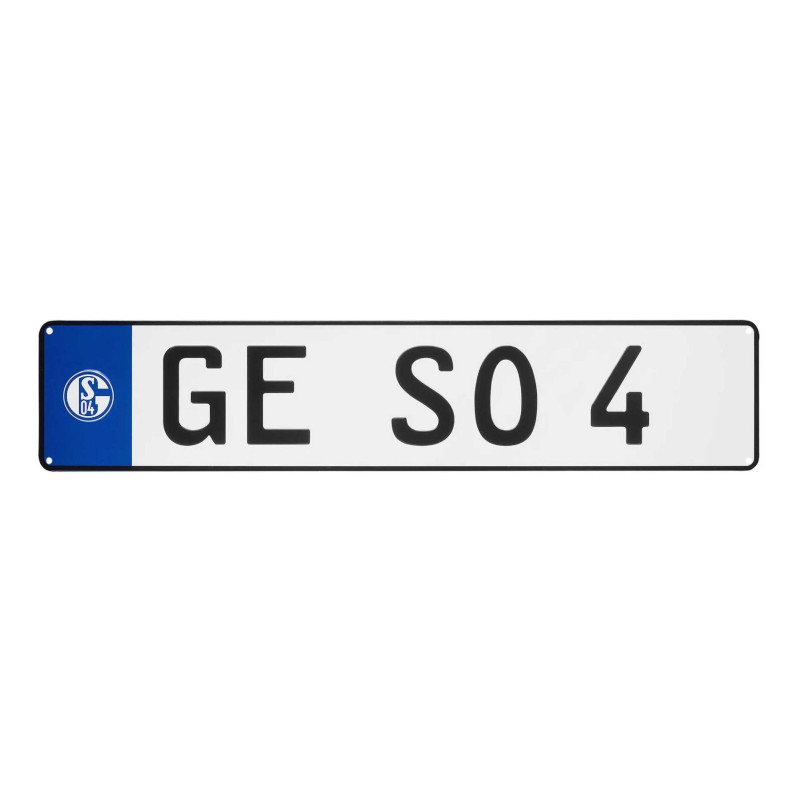 FC Schalke 04 Auto-Nummernschild mit Saugnäpfen Schild S04