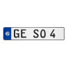 FC Schalke 04 Auto-Nummernschild mit Saugnäpfen Schild S04